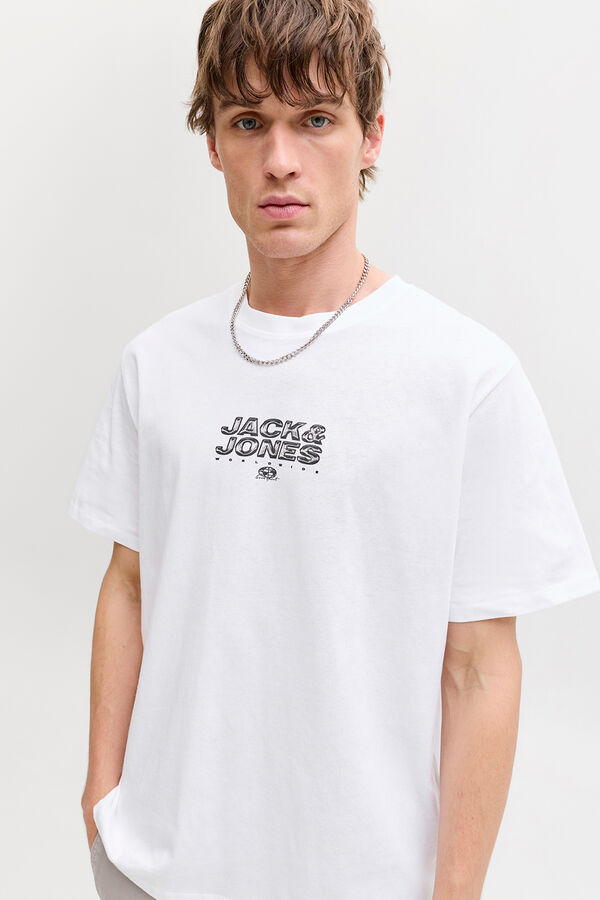 Jack & Jones Camiseta b&aacute;sica manga corta blanco