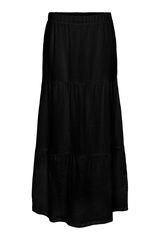 Pieces Long cotton skirt  black