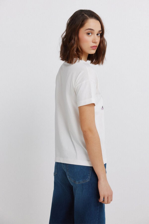 Springfield Disney short sleeve T-shirt beige