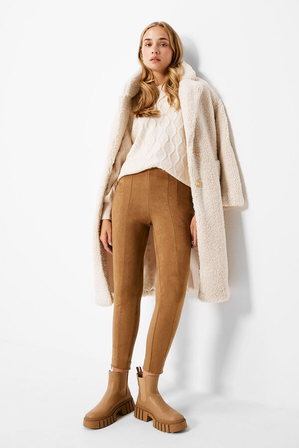 SPANX Pernas castanhas com efeito de camurça - Esdemarca Loja moda