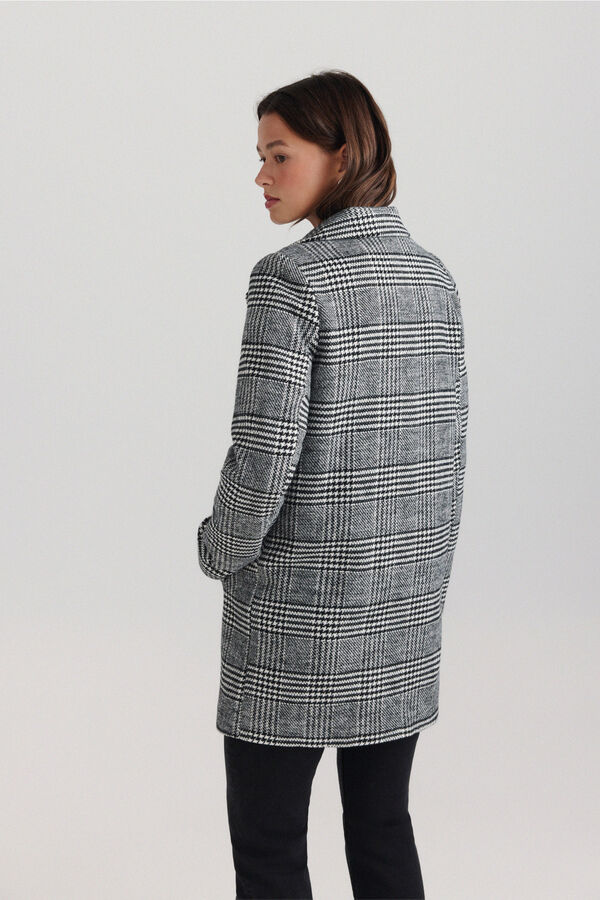 Springfield Plaid midi coat black