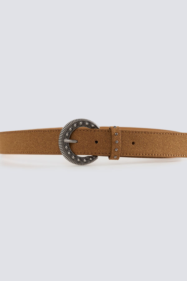 Springfield Ceinture &agrave; boucle textur&eacute;e nude