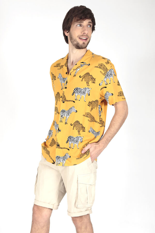 Springfield Printed short-sleeved shirt Zlatna