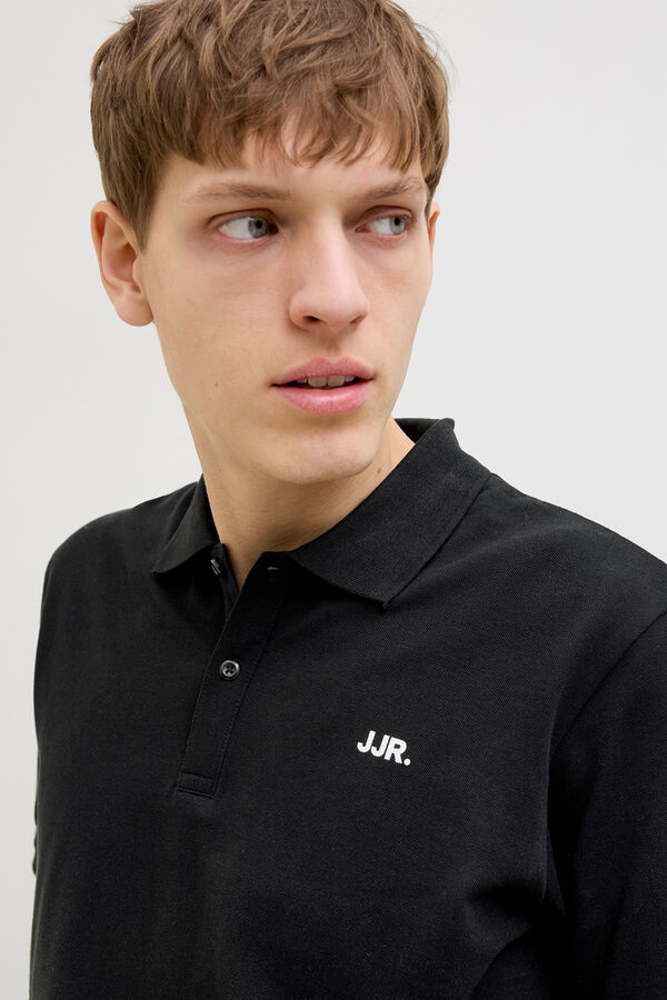 JJ REBEL Regular fit polo shirt Crna