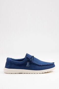 Springfield Washed stretch canvas trainer blue