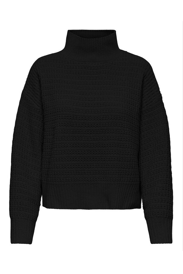 Only Rollkragen Pullover mit hohem Kragen Schwarz