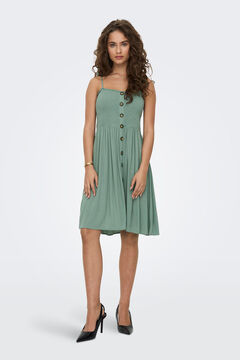 Springfield Strappy dress with smocking green