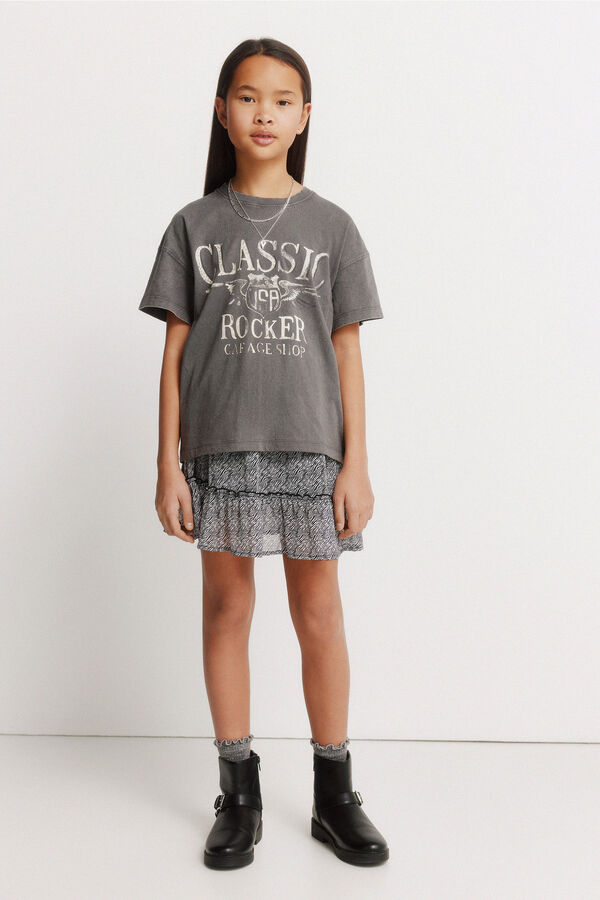 Springfield Kids Rocker girl's short-sleeved T-shirt grey