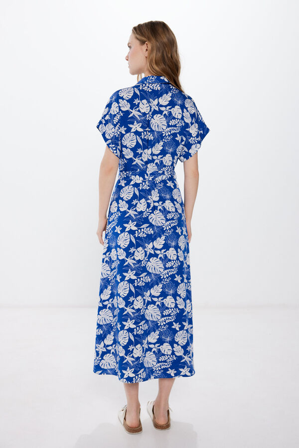 Springfield Haljina sa kragnom i cvetovima Bež