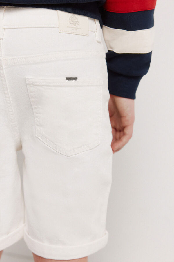 Springfield Kids Bermudas infantil em denim branco