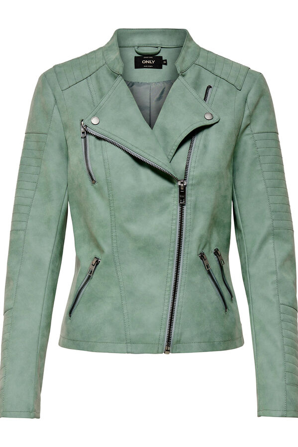 Springfield Women's biker jacket with zip fastening green