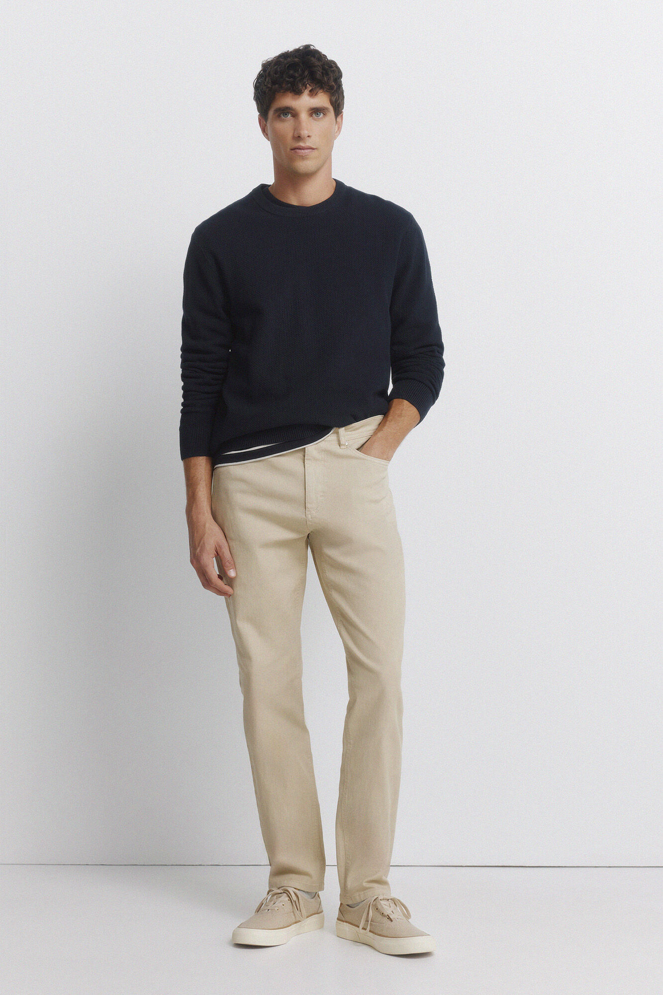 Springfield Pantal&oacute;n 5 bolsillos lavado slim fit