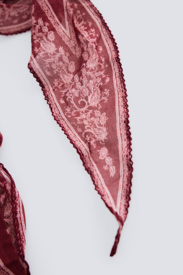 Springfield Paisley print scarf red