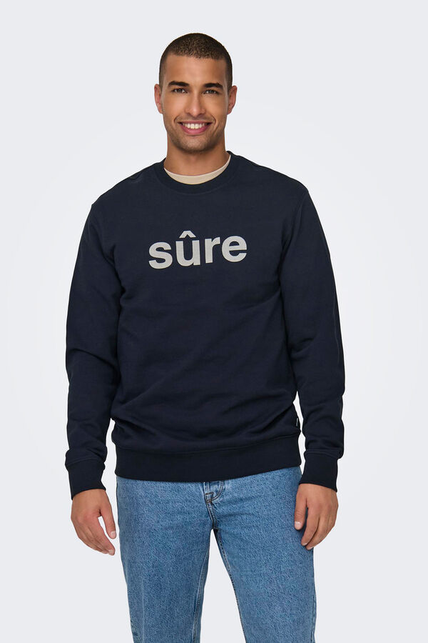 Springfield Sweatshirt básica com corte padrão preto