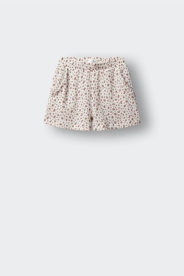 Springfield Kids Bermuda de flores para menina bege