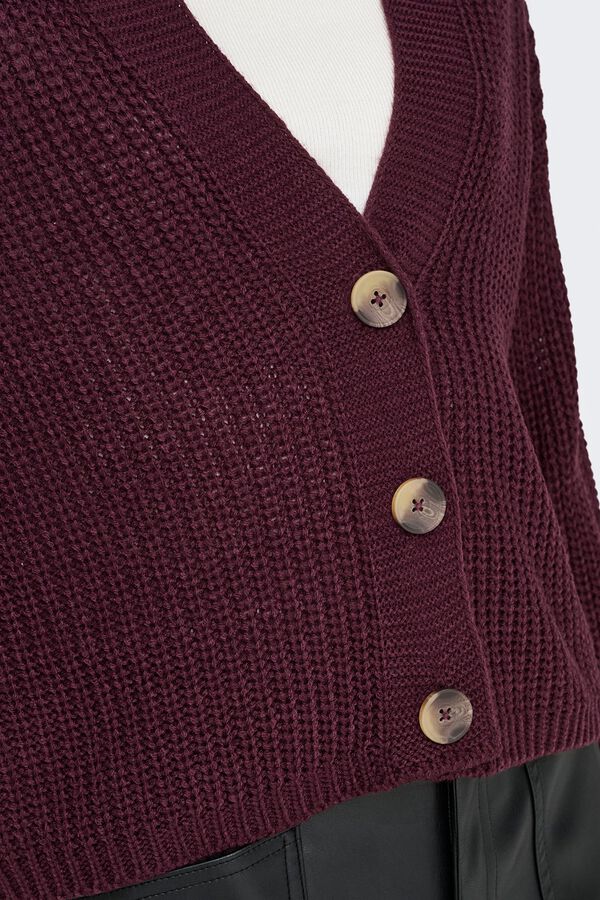Only Button fastening cardigan red