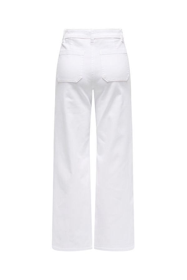 JDY Pantal&oacute;n largo ancho blanco