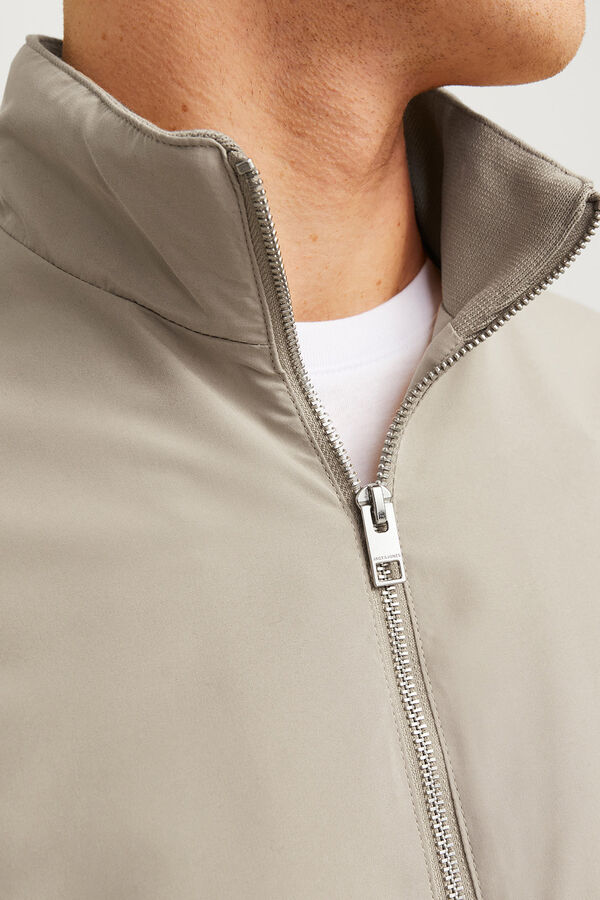 Jack & Jones bomber jacket with high neck blue