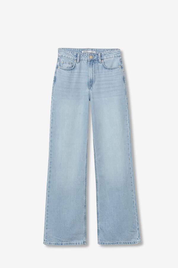 Tiffosi High-Waisted Wide Leg Jeans bleu