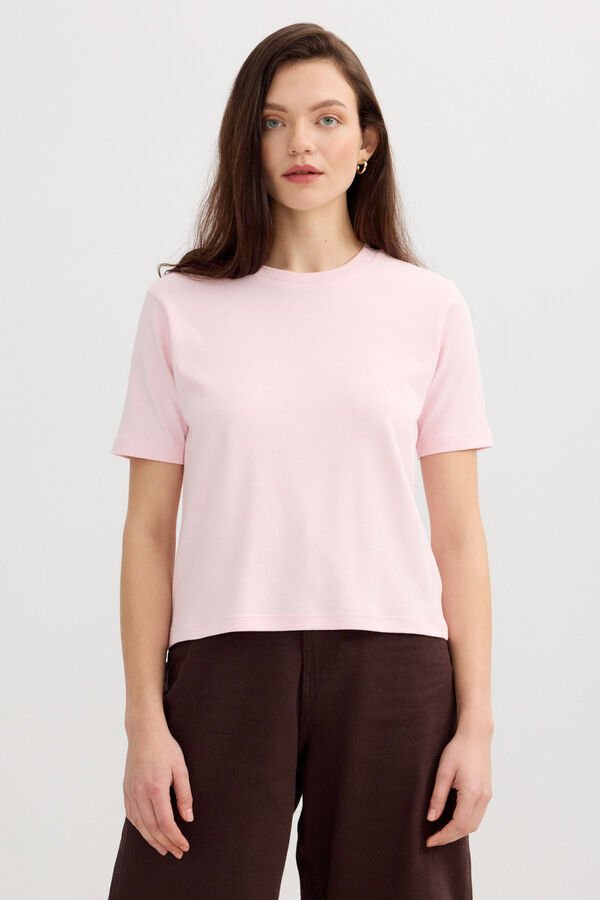 Inside Plain Regular Fit T-shirt pink