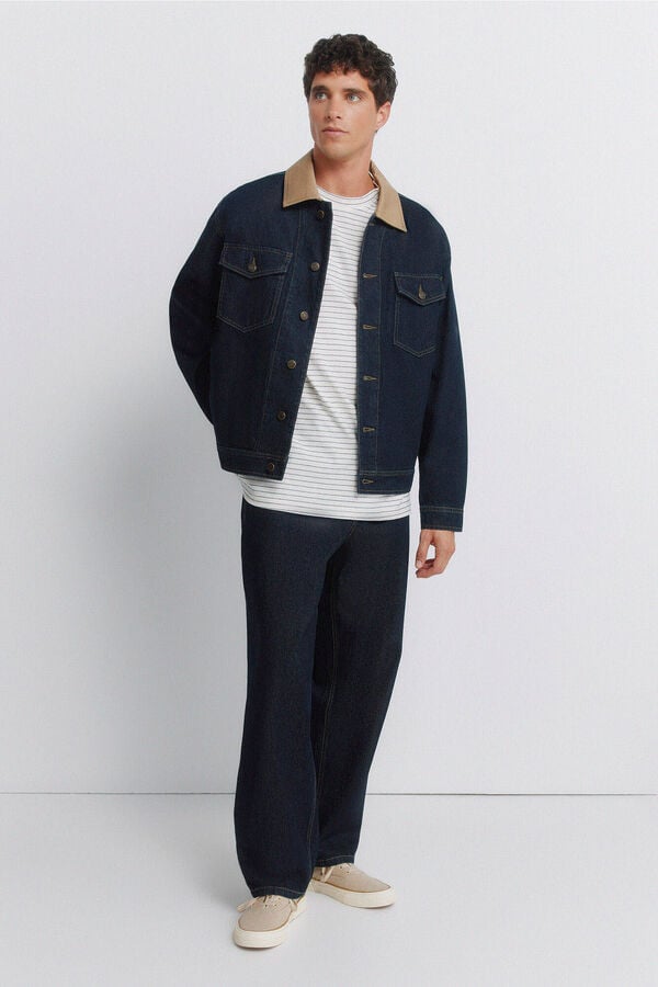 Springfield T-shirt b&aacute;sica riscas branco