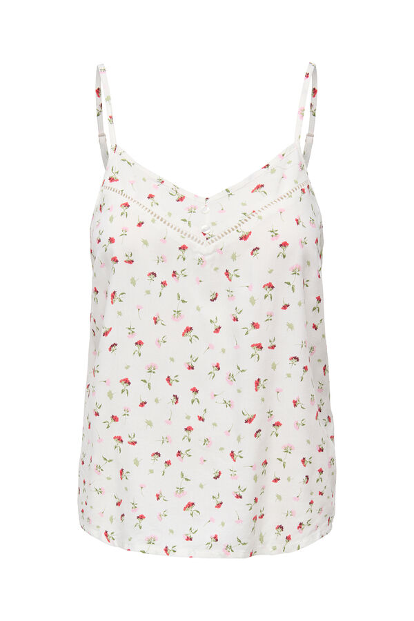 Only Floral print top white