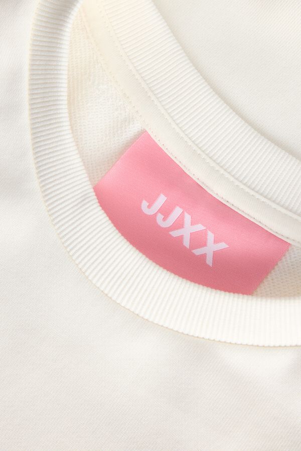 Jack & Jones Sudadera relaxed cuello redondo blanco