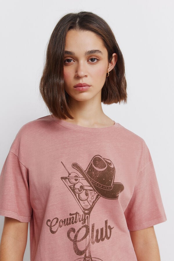 Springfield Cotton T-shirt COUNTRY CLUB pink