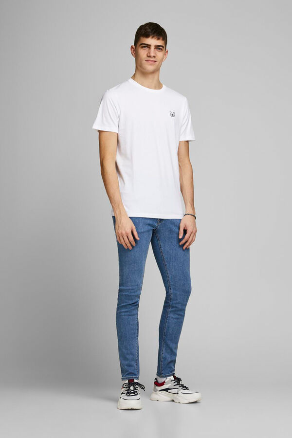 Jack & Jones Camiseta slim fit de algodão branco