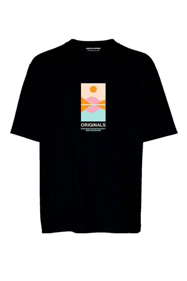 Springfield T-shirt with front print crna
