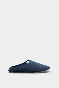 Springfield Felt slippers with coloured sole bluish