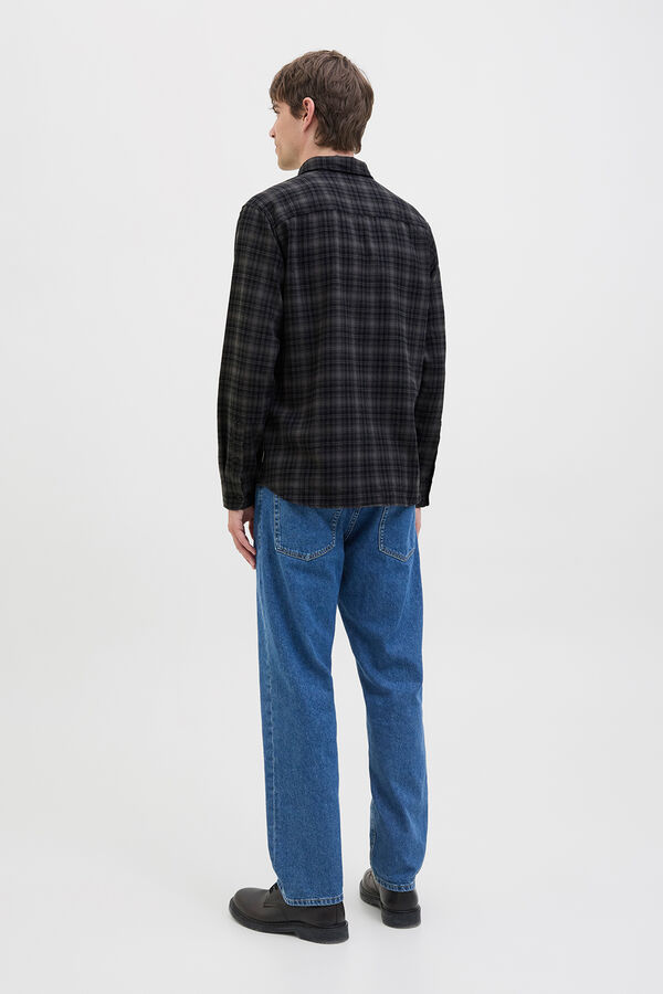 JJ REBEL Regular fit checked shirt Crna