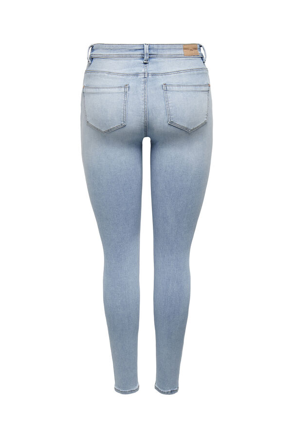 Springfield Skinny Jeans tiro medio azul claro