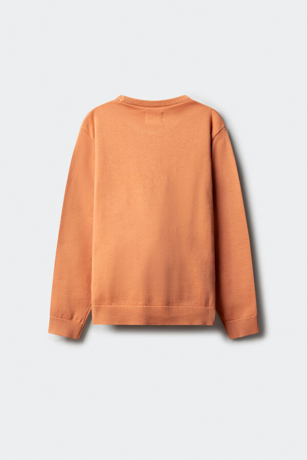 Springfield Kids Osnovni džemper sa &scaron;titnicima za laktove za decu Narandžasta