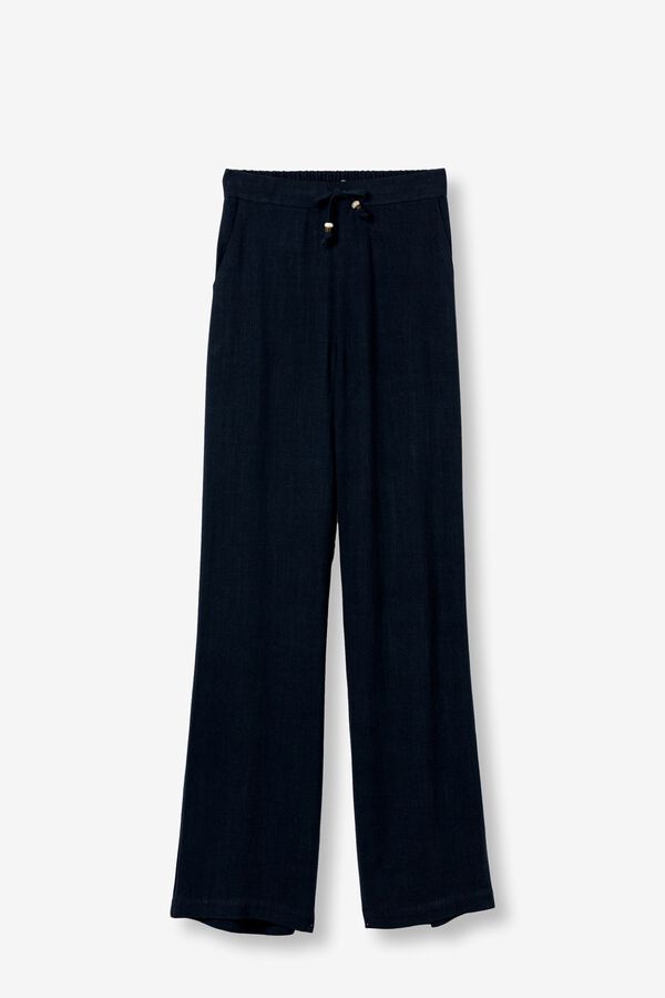 Tiffosi Pantalones wide leg azul