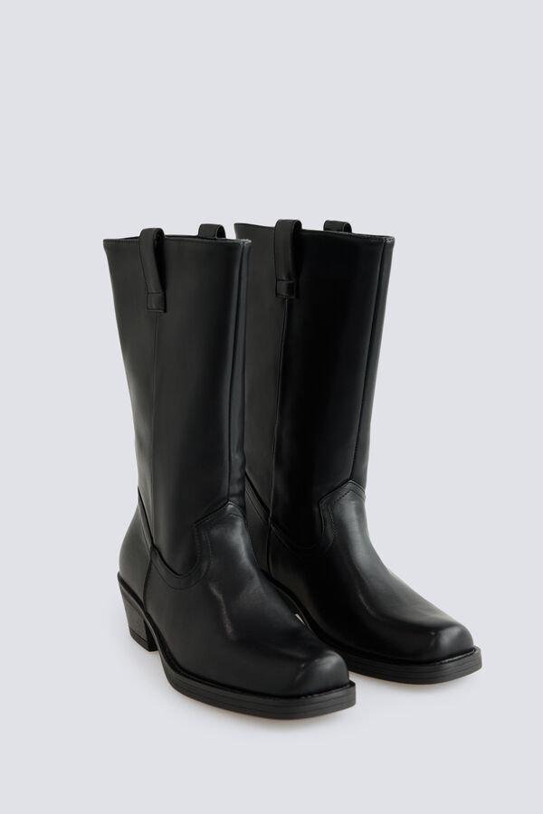 Springfield Square toe boot black