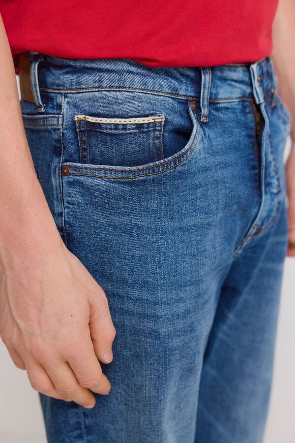 Springfield Dark wash slim fit jeans blue