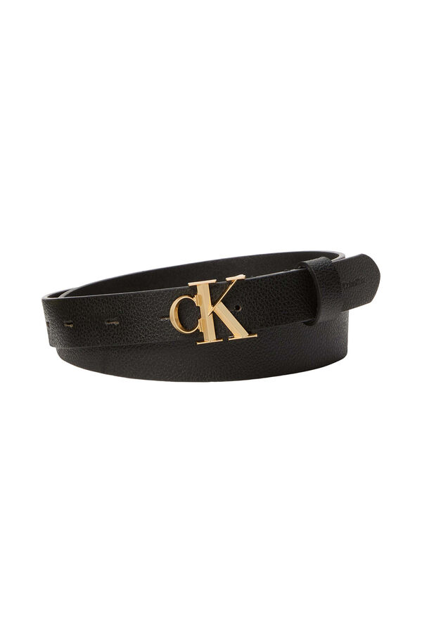 CK Jeans Cinto de pele preto