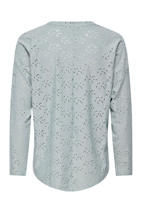 Only T-shirt with cutouts beige