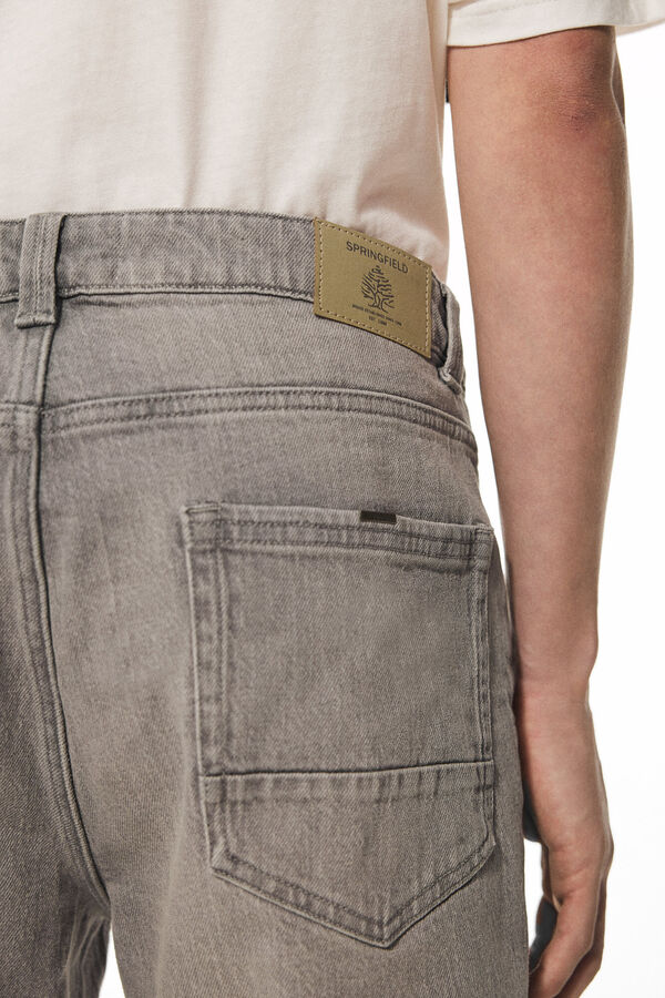 Springfield Jeans Regular Grau mittelstark verwaschen silber