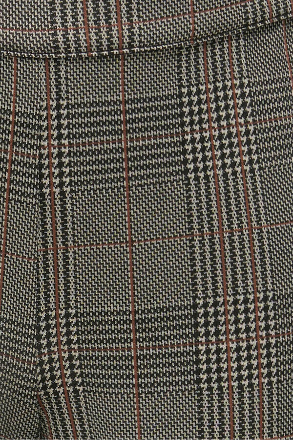 Only Girls Wide-leg plaid trouser nude