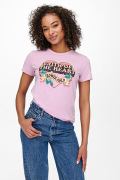 Springfield Short-sleeved T-shirt with design pink