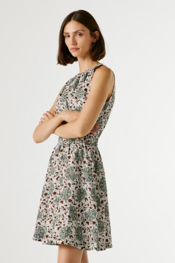 Pepe Jeans Halterneck short dress printed