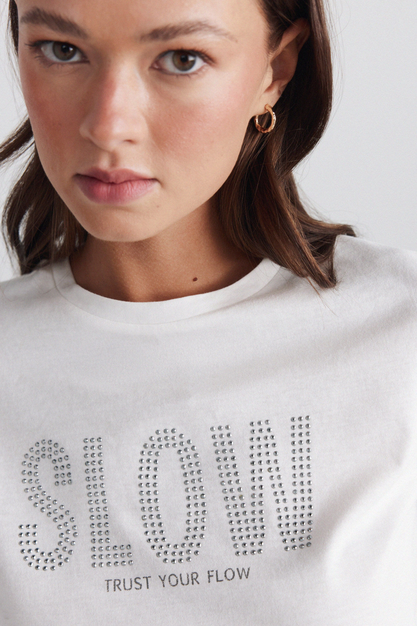 Springfield T-shirt &agrave; manches courtes texte clous
