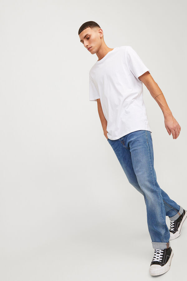 Jack & Jones cal&ccedil;a jeans reta e justa azul