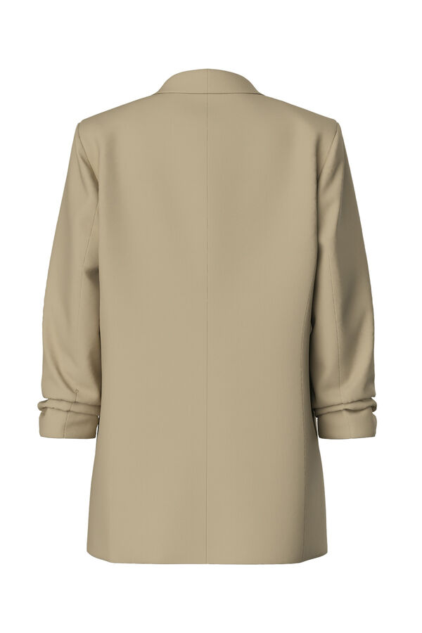 Springfield 3/4-sleeve blazer with lapel detail grey