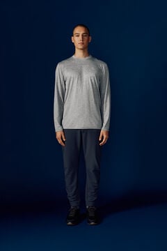 Springfield Long-sleeved T-shirt in technical fabric gray