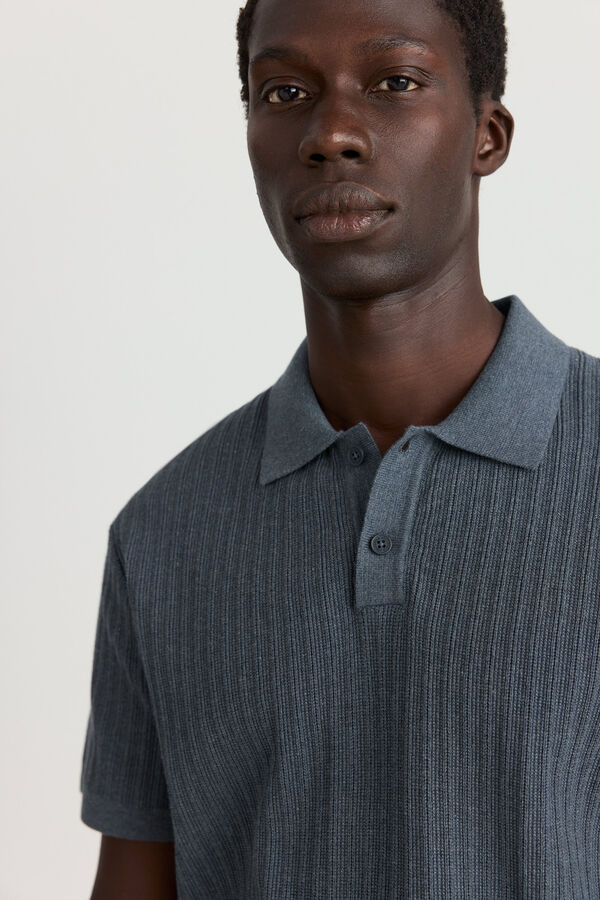 Springfield Vertical structure polo shirt blue