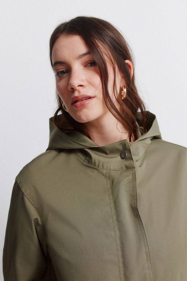 Springfield Hooded water-repellent parka beige