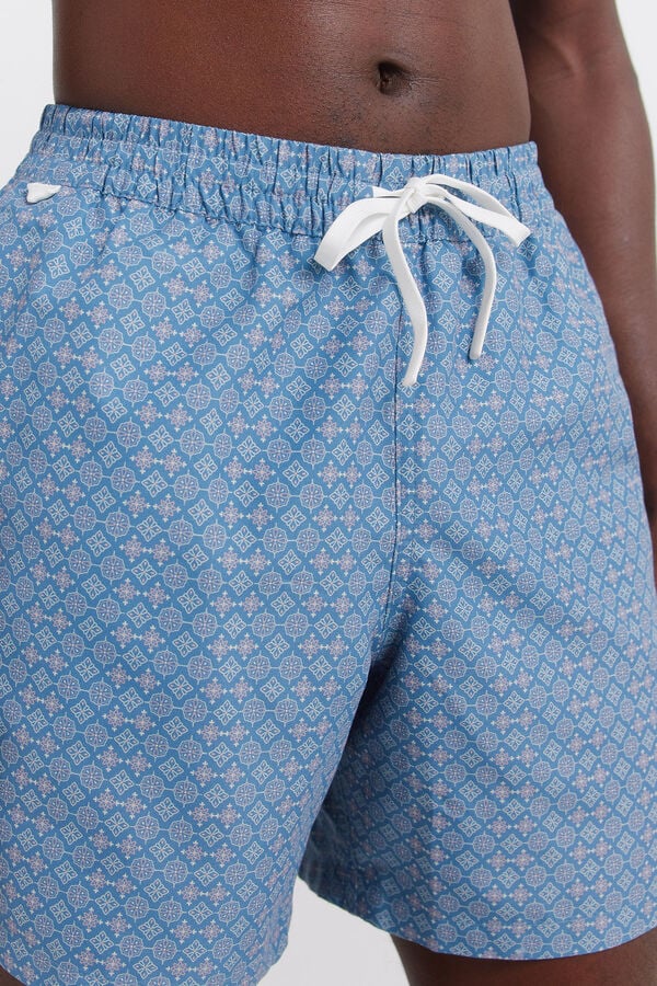 Springfield Mosaic print swimwear blue
